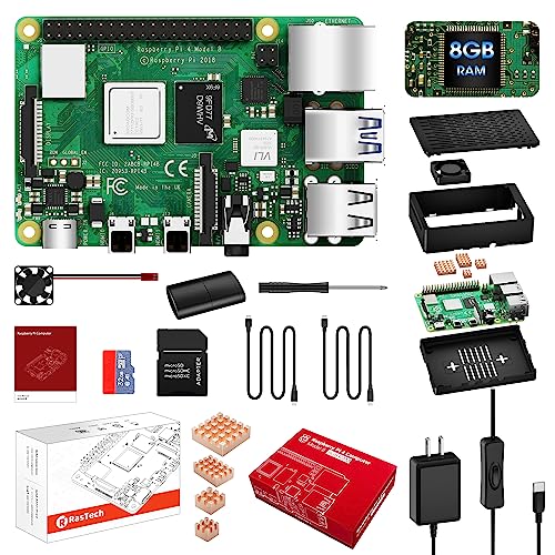 RasTech Raspberry Pi 4 Model B(RAM 8GB) Pi4 8gb セット ラズベリーパイ4b/技適マーク付き/ 32GBのMicroSDカード/ …