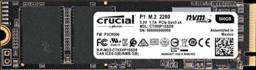 Crucial(N[V) P1V[Y 500GB 3D NAND NVMe PCIe M.2 SSD CT500P1SSD8
