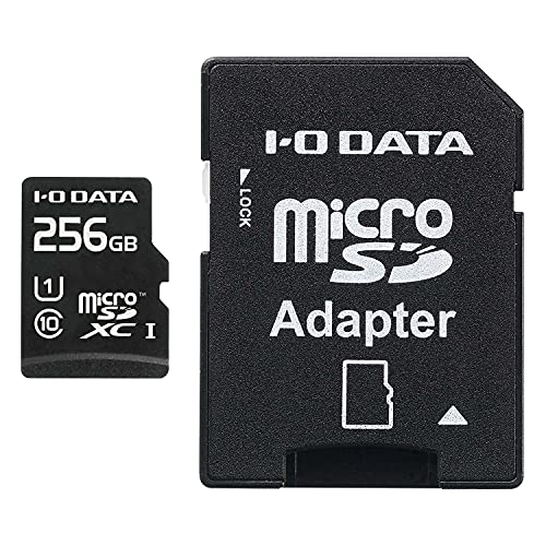 アイ オー データ microSDカード 256GB UHS スピードクラス1対応 Nintendo Switch動作確認済 耐X線 変換アダプター付 日本メーカー EX-MSDU1/256G