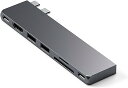 Satechi USB-C Pro ハブ スリム (スペースグレイ) USB 4, 4K HDMI, USB3.2 Gen 2, SD/TF カードスロット, 100W USB C PD (MacBook Pro/Air M2など対応)