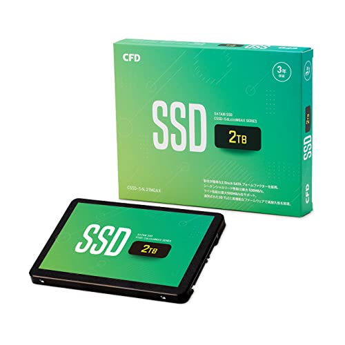 CFD MGAX シリーズ SATA接続 2.5型 SSD (2TB) 3D NAND TLC採用 (読み取り最大530MB/S) SATAIII 6Gbps 2..