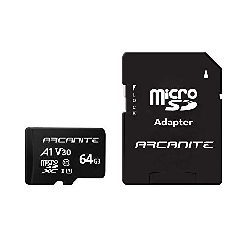  AJiCg(ARCANITE) 64GB microSDXCJ[h UHS-I U3, A1, V30, 4K, C10, SDA_v^[t - AKV30A164