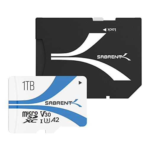 SABRENT MICRO SDカード 1TB, まいくろSDXC カード V30、メモリーカード、UHS-IIメモリーカード、PS5 PS4 Macbookその他のデバイスで最大 100MB/s秒の高速転送 SD-MQ30-1TB)