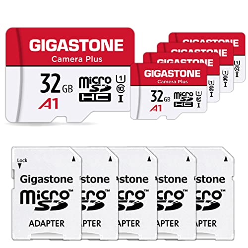 Gigastone }CNsdJ[h 32GB 5Zbg, 5 SDA_v^t 5 ~j[P[Xt, 90MB/S Full HD , UHS-I microSDHC A1 C10 U1