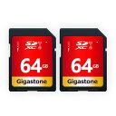 Gigastone 64GB SDJ[h 2Zbg UHS-I U1 Class 10 SDXC [J[h  tHD rfI fW^J SD card Full HD ~jP[X2t