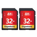 Gigastone SDカード 32GB 2枚セット SDHC メモリーカード 高速 フルHD ビデオ SD card デジタルカメラ Full HD UHS-...