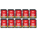 Gigastone SDカード 32GB 10枚セット SDHC メモリーカード 高速 フルHD ビデオ SD card デジタルカメラ Full HD UHS...