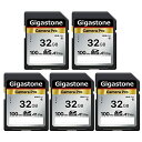 Gigastone SDJ[h 32GB 5Zbg,  tHD rfI SDHC [J[h 32GB 5-Pack, Full HD fW^J, UHS-I U1 Class 10 ~jP[X5t