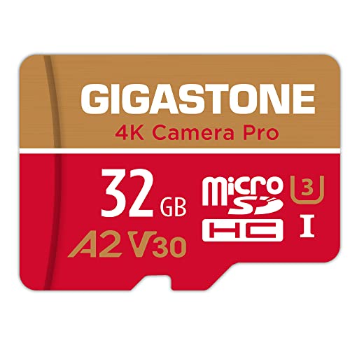 5年保証 Gigastone マイクロSDカード 32GB A2 V30 UHS-I U3 Class 10 95/35 MB/S 高速 Gopro アクションカメラ スポーツカメラ 4K Ultra HD 動画 SD変換アダプタ付き ミニ収納ケー