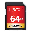 特殊:B00VQM92ZUコード:0631058287275ブランド:Gigastone規格：GS-SDXCU164G-R商品カラー: 64GB 1-Packサイズ情報:FULL HD商品サイズ: 高さ6、幅0.2、奥行き4商品重量:30この商品について スピード 最大速度80MB/sでスピーディーなデータ移行を可能に。従来のSDカードの約2倍の速さでPCやデジタル一眼レフ、ビデオカメラで快適にお使いいただけます。ミニケース1個付き フルHD対応 フルHD(FHD)撮影と再生に最適のClass10 U1のスピードクラス。 耐久保護機能搭載 あらゆる環境下でも耐えうる防水 耐熱 耐衝撃 耐磁性 耐X-ray機能搭載。ご使用の幅がぐっとひろがります。Gigastoneの製品は、品質基準チェック、速度テスト、繰り返しの抜き差しなどの耐久検証を行なっており、安心してお使いいただけます。 保証 安心の5年間メーカー保証付き。Gigastoneは世界各国に製品を販売するグローバルなブラン› もっと見るブランド: Gigastoneフラッシュメモリタイプ: SDXCカード, SDカードメモリストレージ容量: 64 GB色: 64GB 1-Pack読み取り速度: 45 Megabytes Per Second発送サイズ: 高さ14、幅9、奥行き0.2発送重量:50