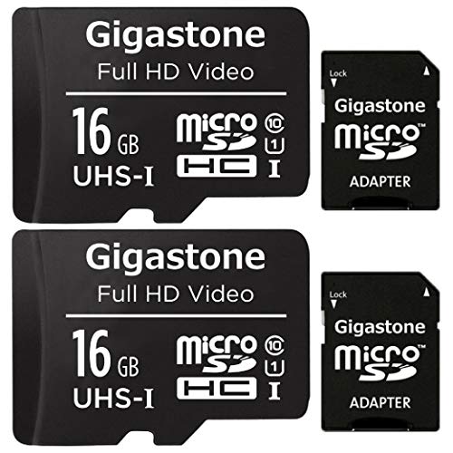 Gigastone マイクロSDカード 16GB 2個セット SDアダプタ付き ミニ収納ケース付き SDHC U1 Class 10 85MB/S UHS-I フルHD 動画 Gigastone マイクロSDカード 16GB 2個セット SDアダプタ付き ミニ収納ケース付き SDHC U1 Class 10 85MB/S UHS-I フルHD 動画