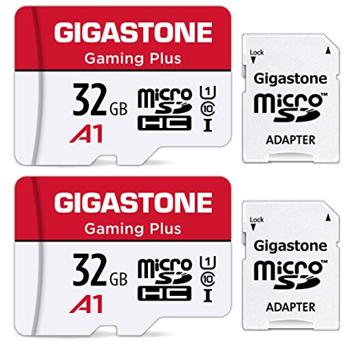 Nintendo Switch動作確認済み Gigastone マイクロSDカード 32GB フルHD 2個セット Gaming Plus SDアダプタ付き ミニ収納ケース付き A1 C10 U1 90MB/S SDHC高速 UHS-I Full HD