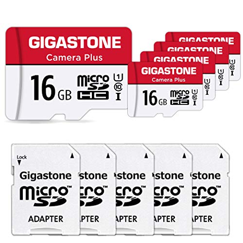 Gigastone マイクロSDカード 16GB フルHD 5個セット SDアダプタ付き ミニ収納ケース付き SDHC U1 C10 85MB/S UHS-I Full HD 動画 Gigastone マイクロSDカード 16GB フルHD 5個セット SDアダプタ付き ミニ収納ケース付き SDHC U1 C10 85MB/S UHS-I Full HD 動画