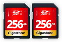 Gigastone SDJ[h 256GB 2Zbg UHS-I U1 Class 10 SDXC [J[h  Full HD rfI fW^J SD card ~jP[X2t