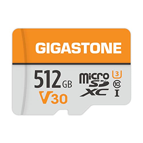 Gigastone }CNsdJ[h 512GB, 100MB/S , Full HD 4K UHD, UHS-I A1 V30 U3 C10 Ki