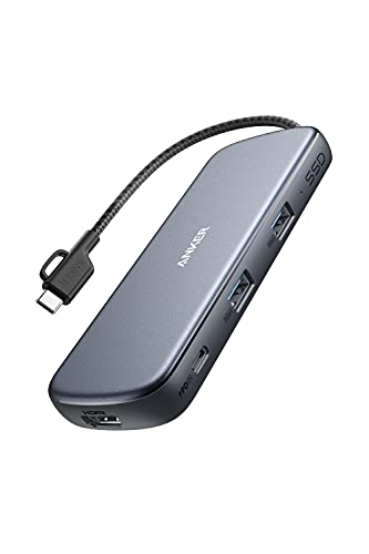 Anker PowerExpand 4-in-1 USB-C SSD nu (256GB) Xg[W 4KΉ HDMI 100W USB PDΉ MacBook Pro/iPad Pro/ChromeBook Ή