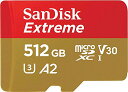 TfBXN Ki microSD 512GB UHS-I U3 V30 ő130MB/s Full HD 4K SanDisk Extreme SDSQXAV-512G-GH3MA VpbP[W