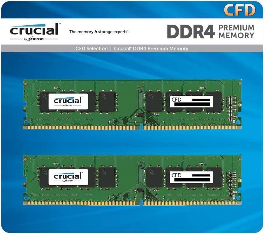 CFD販売 Crucial by Micron デスクトップPC用メモリ DDR4-2400 (PC4-19200) 8GB 2枚 288pin 無期限保証 相性保証 W4U2400CM-8GQ