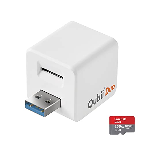 Qubii Duo USB Type A ۥ磻 (256GB microSDå) ꡼ 10ǯݾ Ťʤ鼫ưХåå SDåǽ iphone Хåå usb ipad ­ ̿ ư  Ϣ