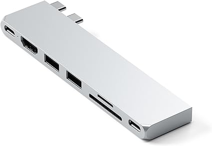 Satechi USB-C Pro nu X (Vo[) USB 4, 4K HDMI, USB3.2 Gen 2, SD/TF J[hXbg, 100W USB C PD (MacBook Pro/Air M2ȂǑΉ)