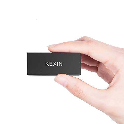 KEXIN ポータブルSSD 250GB USB3.1 Gen2 外付SSD ミニSSD 転送速度550MB/秒(最大) Type-Cに対応 PS4、Windows、MAC、Android、Linuxに適用 超小型高速伝送 耐衝撃 黒