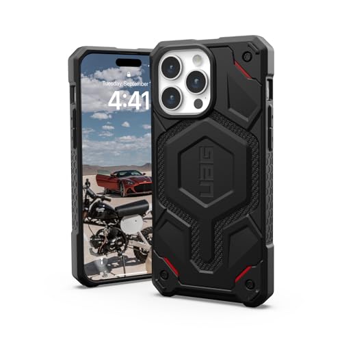 URBAN ARMOR GEAR iPhone 15 Pro Max 2023ΉϏՌP[X MONARCH PRO MagSafeΉ Pu[ubN {K㗝Xi UAG-IPH23LA-PMS-KB