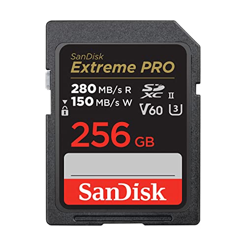 SanDisk (TfBXN) 256GB Extreme PRO SDXC UHS-II [J[h - C10 U3 V60 6K 4K UHD SDJ[h - SDSDXEP-256G-GN4IN