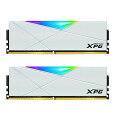 XPG DDR4 D50 RGB 32GB (2x16GB) 3200MHz PC4-25600 U-DIMM 288ピン デスクトップメモリ CL16キット ホワイト (AX4U320016G16A-DW50)(2)