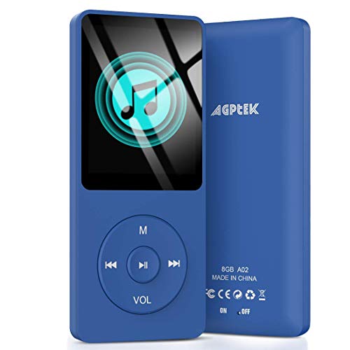 AGPTEK MP3プレーヤー AGPtEK A02 音楽再生なら最大70時間のロスレスサウンドMP3プレーヤー 容量8GB) ディープブルー