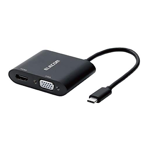 GR hbLOXe[V USB-C HDMI ϊ TYPE-C - HDMI VGA ( D-sub15s ) go͑Ή ubN AD-CHDMIVGAHBK