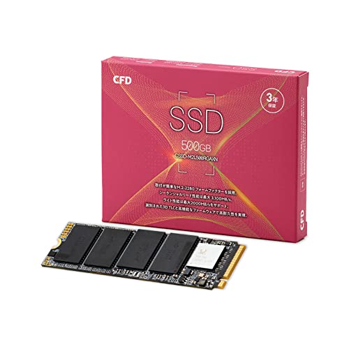 CFD SSD M.2 NVMe RGAX ꡼ 3D NAND TLC SSD PCIe Gen3 4 (ɤ߼3100MB/S) M.2-2280 NVMe ¢SSD500GB CSSD-M2L500RGAXN ᡼