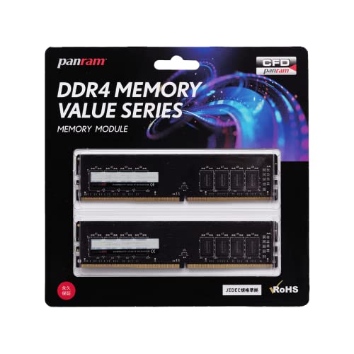 CFD販売 Panram デスクトップPC用 メモリ DDR4-2666 (PC4-21300) 4GB 2枚 288pin DIMM 無期限保証 相性保証 W4U2666PS-4GC19