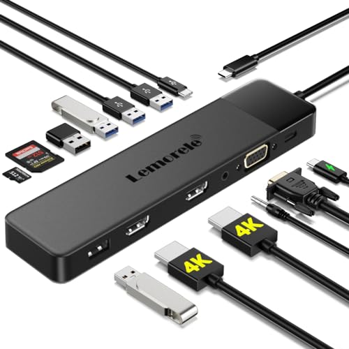 hbLOXe[Vhdmi2 USB Type C nu fA 13-in-1hdmi 4K@30Hz VGA MST Dual HDMI 2 }`fBXvC g[h gvfBXvC hub USB3.0*3+USB2.0*