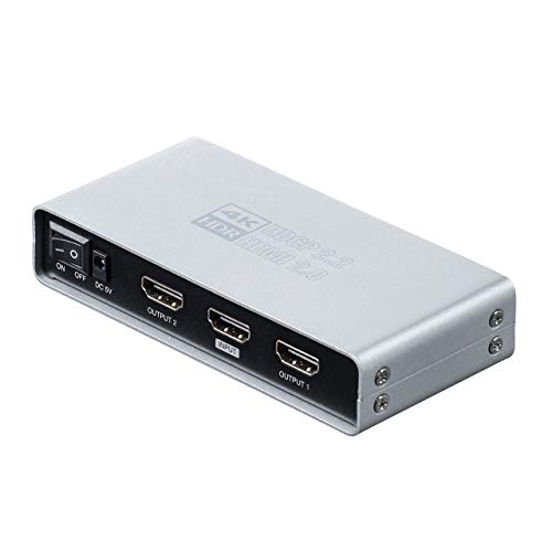 サンワダイレクト HDMI分配器 1入力2出力 4K / 60Hz HDR HDCP2.2対応 Do ...