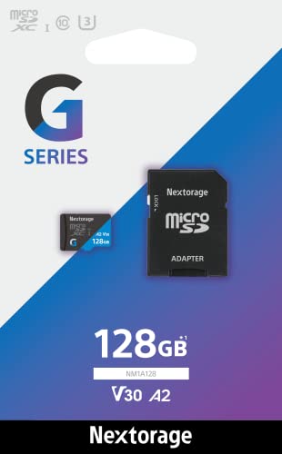 Nextorage ネクストレージ 国内メーカー 128GB microSDXC UHS-I U3 V30 A2 メモリーカード Gシリーズ Switch(スイッチ)動作検証済み SDアダプター付き ファイル復元ソフト付属 メーカー5年保証 読み出し最