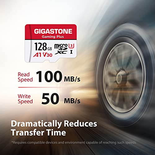 Nintendo Switch動作確認済 Gigastone マイクロsdカード 128GB 5枚セット 転送速度100MB/S 高速 Full HD 4K UHD動画, UHS-I A1 V30 U3 C10国内正規品