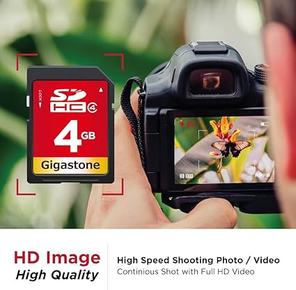 Gigastone 4GB SDカード 10枚セット UHS-I U1 Class 10 SDHC メモリーカード 高速 フルHD ビデオ デジタルカメラ SD card Full HD ミニケース10個付き
