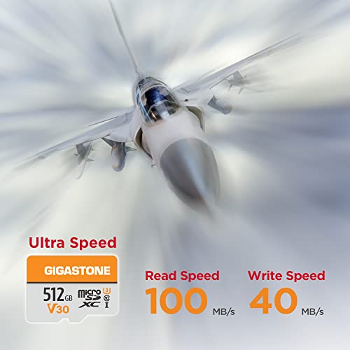 Gigastone マイクロsdカード 512GB, 100MB/S 高速, Full HD 4K UHD動画, UHS-I A1 V30 U3 C10 国内正規品
