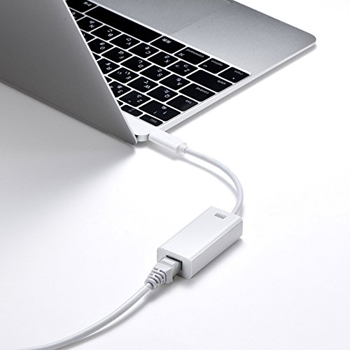 サンワサプライ Gigabit対応USB Type C LANアダプタ(Mac用) ホワイト LAN-ADURCM