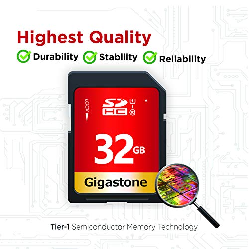 Gigastone SDカード 32GB 2枚セット SDHC メモリーカード 高速 フルHD ビデオ SD card デジタルカメラ Full HD UHS-I U1 Class 10 ミニケース2個付き