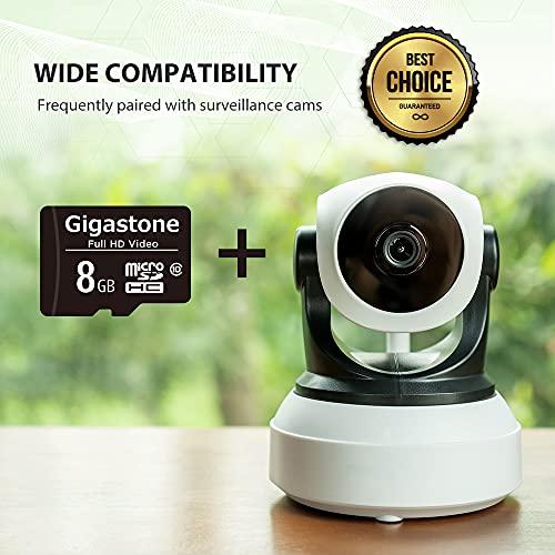Gigastone 8GB Micro SDカード, Full HD Video対応 監視カメラ アクションカメラ ドローン対応 読み取り速度85MB/s Micro SDHC UHS-I U1 Class 10 (8GB 10個セット)