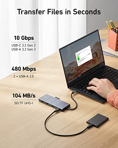 Anker 565 USB-C ハブ (11-in-1) 10Gbps 高速データ転送 4K HDMIポート DisplayPort 100W USB PD対応 USB 3.2 Gen 2 USB-Cポート USB-Aポート イーサネットポート 搭載