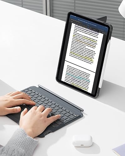 Inateck Bluetooth キーボードケース iPad Air 5/4 10.9インチ、iPad Pro 11インチ 4/3/2/1対応 分離式キーボート 7色のバックライト タッチパッド搭載 KB04111 (グレー)