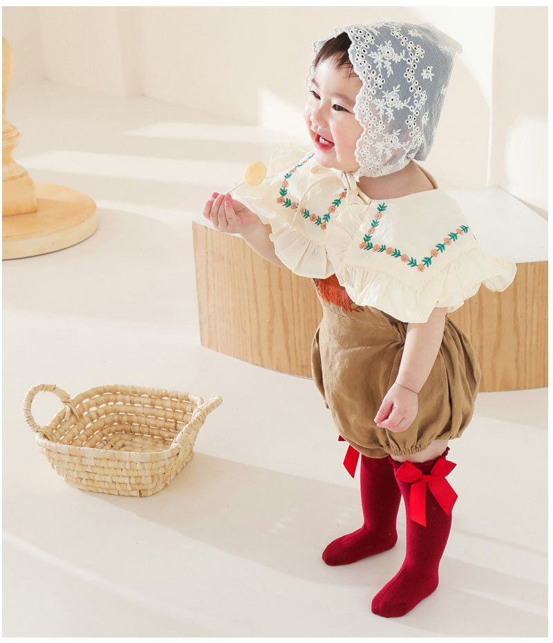 ベビー ソックス 赤ちゃん 靴下 子供靴下 綿 かわいい リボン かわいい 快適 ニーハイソックス キッズ コットン 柔らかい nk1161 3