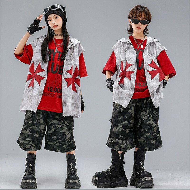 乐天商城 - 【SS限定価格 P10倍】キッズダンス衣装 子供服 男の子 女の子 ヒップホップ HIPHOP 子供ダンス ファション 演出 子供 ダンス服 子供ダンス 女性 男性 ダンス 発表会 お遊び会 おしゃれ 初心者 キッズ zlj1043