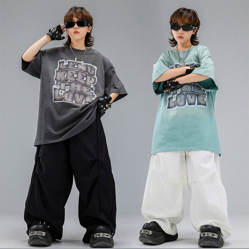 樂天商城 - 【マラソン期間限定価格 P5倍】キッズダンス衣装 子供服 男の子 女の子 ヒップホップ HIPHOP 子供ダンス ファション 演出 子供 ダンス服 子供ダンス 女性 男性 ダンス 発表会 お遊び会 おしゃれ 初心者 キッズ zlj1044