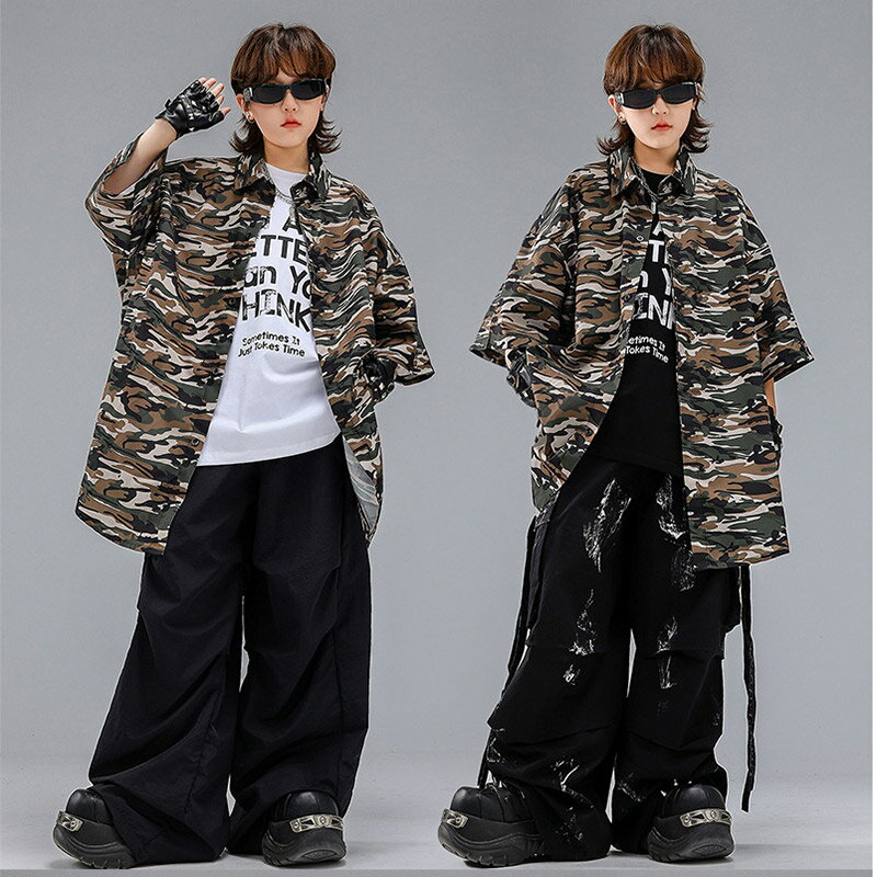 乐天商城 - 【SS限定価格 P10倍】キッズダンス衣装 子供服 男の子 女の子 ヒップホップ HIPHOP 子供ダンス ファション 演出 子供 ダンス服 子供ダンス 女性 男性 ダンス 発表会 お遊び会 おしゃれ 初心者 キッズ zlj1047