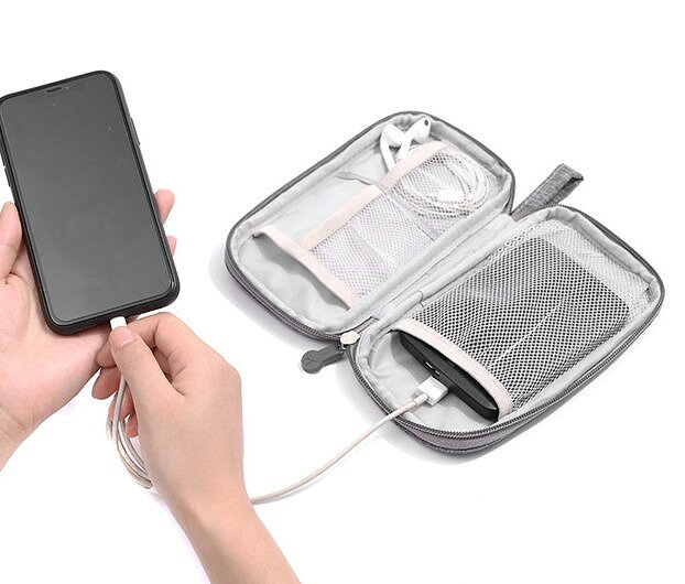FORGERON 薄型ガジェットポーチ モバイルバッテリー収納ケース ガジェットケース ケーブル 撥水 はっ水加工 小物ポーチ 収納ポーチ トラベルポーチ 軽量 [603R] neobest-10001447 ネオベスト楽天市場店 サンプル画像3