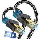 Lanケーブル 2M CAT8,SWECENT 有線lanケーブルカテゴリー8イーサネットケーブル 40Gbps 2000MHz SFTP RJ45 超高速らんけーぶる 金メッキコネクタ 二重シールド 爪折れ防止 ADSL回線 光回線 有線ランケーブル