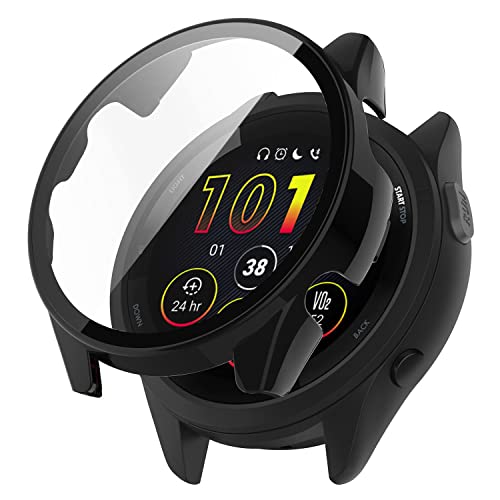 AiMaoo Garmin Forerunner 265 Ή P[X KXtB ی Jo[ d|PCf ̉ ϏՌ h~ ϐFh~ SʃJo[ Sʕی X}[gEHb` Garmin Forerunner 265 (ubN